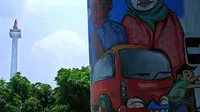 Ilustrasi kesenian mural di Jakarta. (Liputan6.com/Faisal R Syam)