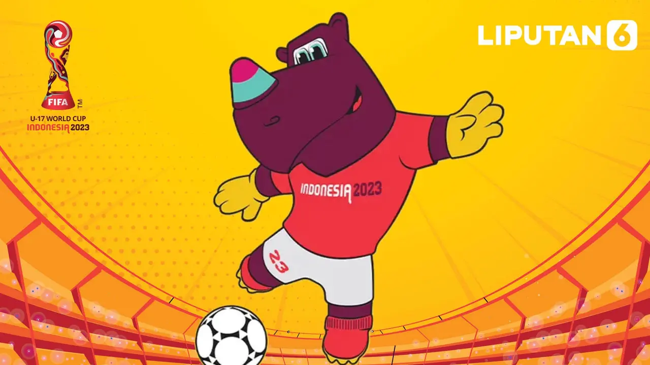 Maskot Piala Dunia U-17 2023 Badak Cula Cahaya atau Bacuya Si Badak Bercula