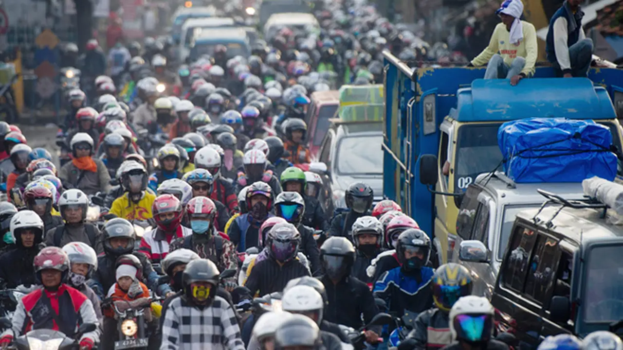 Kondisi lalu lintas saat musim mudik lebaran