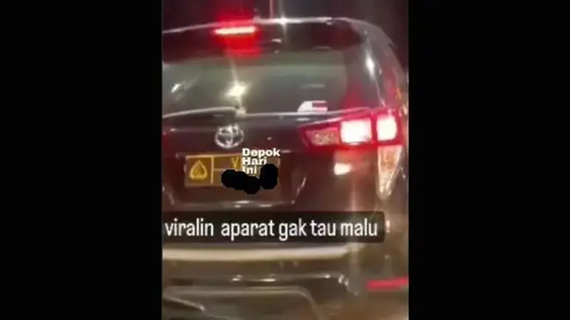 Viral Mobil Dinas Polri Enggan Bayar Tol di Gerbang Krukut 3 Depok