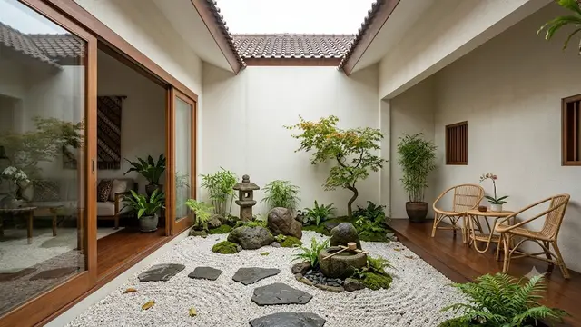 Ide Taman Bergaya Jepang yang Tetap Cocok untuk Rumah Sederhana/AI Generated