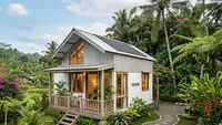 7 Desain Rumah Kecil Semi Kayu yang Hemat Biaya Namun Tetap Menawan, Fungsional & Estetik