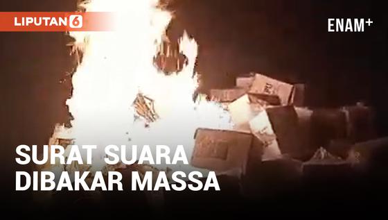 VIDEO: Warga Papua Bakar Surat Suara karena Kecewa