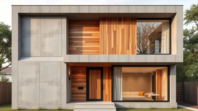 Rumah Minimalis dengan Fasad Kombinasi Material