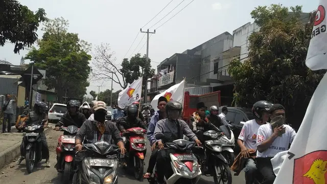 Ratusan simpatisan Ervin Luthfi, Caleg DPR RI terpilih Gerindra dari Dapil Jabar XI