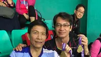 Bobby Ertanto (kiri) menjadi penyelenggara sekaligus peserta pada ajang XTRM Modern Badminton Country Club (MBC) Open 2017 di Modern Country Club, Cikokol, Tangerang, 28 September - 1 Oktober. (Istimewa)
