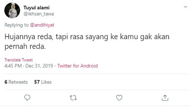 gombalan hujan