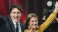 Justin Trudeau bersama istrinya, Sophie Grégoire Trudeau. (The Canadian Press/Paul Chiasson)