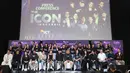 Deputy Director Programming SCTV, Banardi Rachmat (kedelapan kiri duduk) saat memberi keterangan terkait peluncuran ajang pencarian bakat The Icon Indonesia di SCTV Tower, Jakarta, Senin (6/4/2026). SCTV secara resmi meluncurkan ajang pencarian bakat terbaru bertajuk The Icon Indonesia. (Kapanlagi/Budy Santoso)