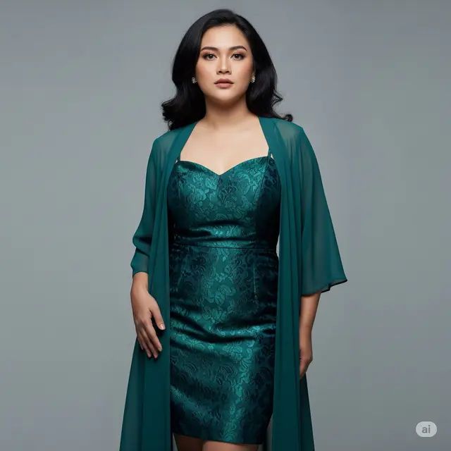 Model Gaun Brokat untuk Dada Besar. Foto: Gemini