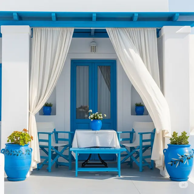 Teras Santorini Minimalis