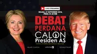 Saksikan live streaming debat perdana Hillary Clinton Vs Trump hanya di Liputan6.com