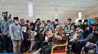 Bedah buku Prof. Dr. M. Quraish Shihab berlangsung di stan pameran Majelis Hukama Muslimin (MHM), hall A JCC Senayan, Jakarta,&nbsp;Sabtu, 6 Agustus 2022. (Foto: Istimewa)
