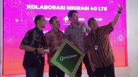 Kolaborasi Migrasi 4G LTE Qualcomm, Telkomsel, dan Asus di Jakarta. Liputan6.com/Andina Librianty.