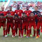 Timnas senior Indonesia sedang berpose jelang pertandingan menghadapi Myanmar (Andrian Martinus Tunay/Liputan6.com)