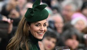 Kate Middleton menghadiri misa Natal di St Mary Magdalene, Sandringham, Norfolk 25 Desember 2024. (Oli SCARFF / AFP)