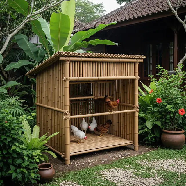 9 Model Kandang Ayam Minimalis dari Bambu Bekas untuk Pemula