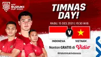 Link Live Streaming Piala AFF 2020 : Indonesia Vs Vietnam di Vidio, Kamis 15 Desember 2021