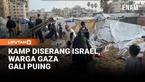 Warga Gaza kembali kehilangan tempat berlindung setelah kamp pengungsian Anssar di Gaza City dilaporkan hancur akibat serangan Israel. Kebakaran besar dan kawah besar terlihat di tengah kamp setelah serangan tersebut.