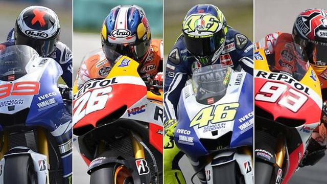 Jorge Lorenzo, Dani Pedrosa, Valentino Rossi, Marc Marquez