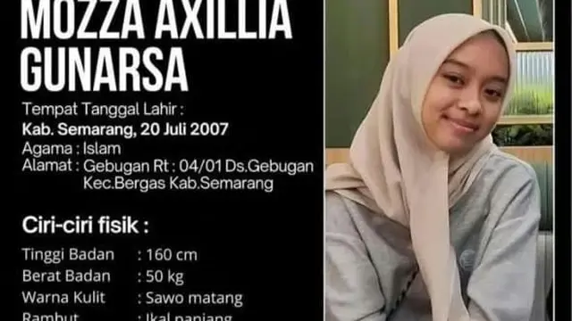 Kasus Hilangnya Mozza Axillia Gunarsa Masih Misterius, Polisi Temukan Barang Bukti di Kota Semarang