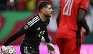 Kiper Aljazira, Luca Zidane beraksi dalam laga Grup E Piala Afrika 2025 melawan Sudan di Moulay Hassan Stadium, Rabat, Markoko, Rabu (24/12/2025) malam WIB. (AFP/Gabriel Bouys)