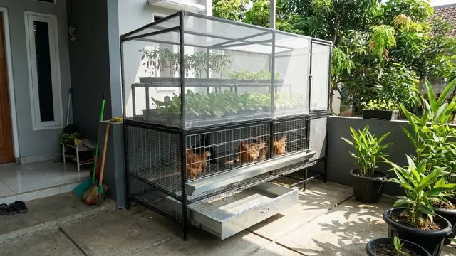 Kandang Ayam dan Greenhouse Mini