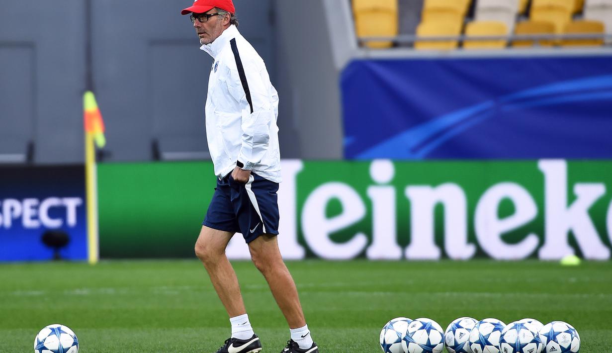 Pelatih Paris Saint-Germain Laurent Blanc . (AFP Photo / Pascal Guyot)