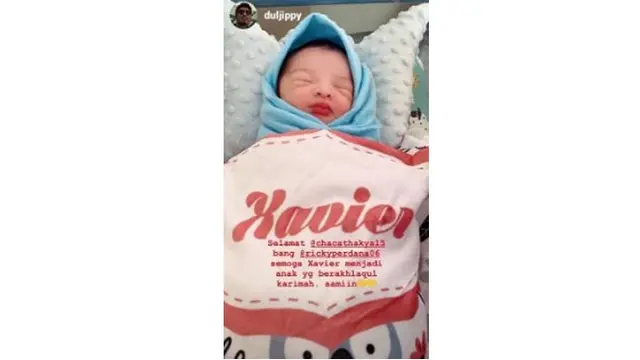 6 Potret Gemas Xavier Shaquille Perdana, Bayi Ricky Perdana yang Baru Lahir