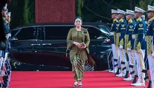 Sidang Tahunan 2026, Puan Maharani Tampil dengan Kebaya Brokat Hijau Olive