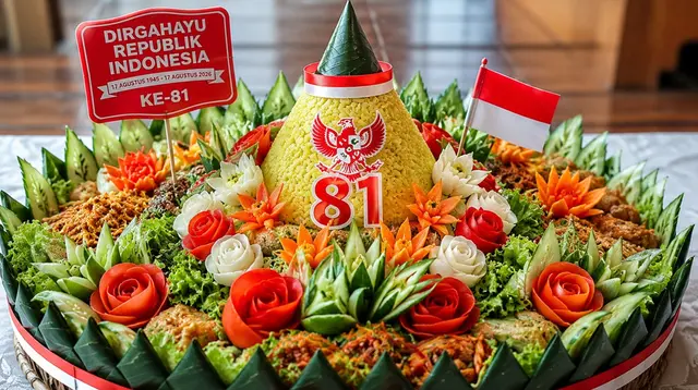 Cara Menghias Tumpeng Sederhana tapi Cantik untuk Meriahkan Kemerdekaan 17 Agustus 1945 HUT RI Ke-81