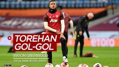 Berita video catatan torehan gol-gol Mason Greenwood untuk Manchester United pada musim 2019-2020.