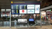 Terminal 4 Bandara International Changi di Singapura. (Ilyas/Liputan6.com)