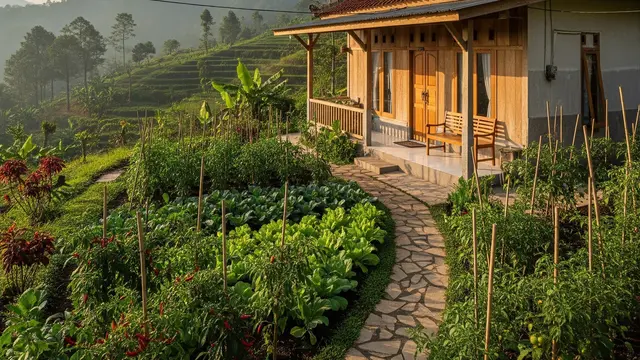 9 Ide Kebun Sayur untuk Rumah yang Berada di Area Perbukitan, Asri dan Mudah Dirawat