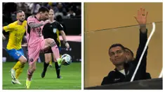 Al-Nassr menang besar atas Inter Miami pada laga persahabatan, Jumat (02/02/2024) dini hari WIB meski tanpa sang bintang Cristiano Ronaldo. Laga tersebut berlangsung di Kingdom Arena Stadium, Riyadh, Arab Saudi. Seperti diketahui, Ronaldo harus menepi dari lapangan hijau akibat cedera betis sejak 23 Januari lalu. CR7 kini sedang dalam masa pemulihan untuk tampil di Liga Arab Saudi pekan mendatang. Meski tanpa perannya, Al-Nassr berhasil menghajar Inter Miami dengan skor 6-0. Talisca tampil tajam dengan membuat hattrick. Di sisi lain, Luis Suarez tak mampu berbuat banyak untuk Inter Miami. Sementara Lionel Messi baru dimasukkan pada babak kedua dan tak mampu mengubah keadaan. (Foto kolase: (AP Photo/Amr Nabil) dan (AFP))