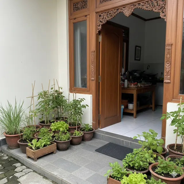 Kebun sayur dekat dapur (Foto: Gemmini AI)