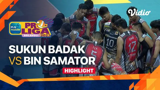 Beritan video highlights laga putaran pertama PLN Mobile Proliga 2023 kategori putra antara Kudus Sukun Badak melawan Surabaya BIN Samator, Sabtu (7/1/2023) siang hari WIB.