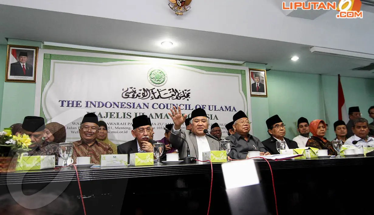 Sejumlah organisasi kemasyarakatan Islam mengadakan pertemuan di Gedung MUI, Jakarta, Senin (21/4/14). (Liputan6.com/Faizal Fanani)