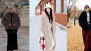 Nina Zatulini, yang sedang berlibur di Monako bersama keluarganya, tampil stylish dengan jaket fur musim dingin yang menutupi dress hitam. Ia memadukan penampilannya dengan kacamata, sepatu boots hitam, dan jilbab abu-abu, yang semakin memperkuat kesan trendi.