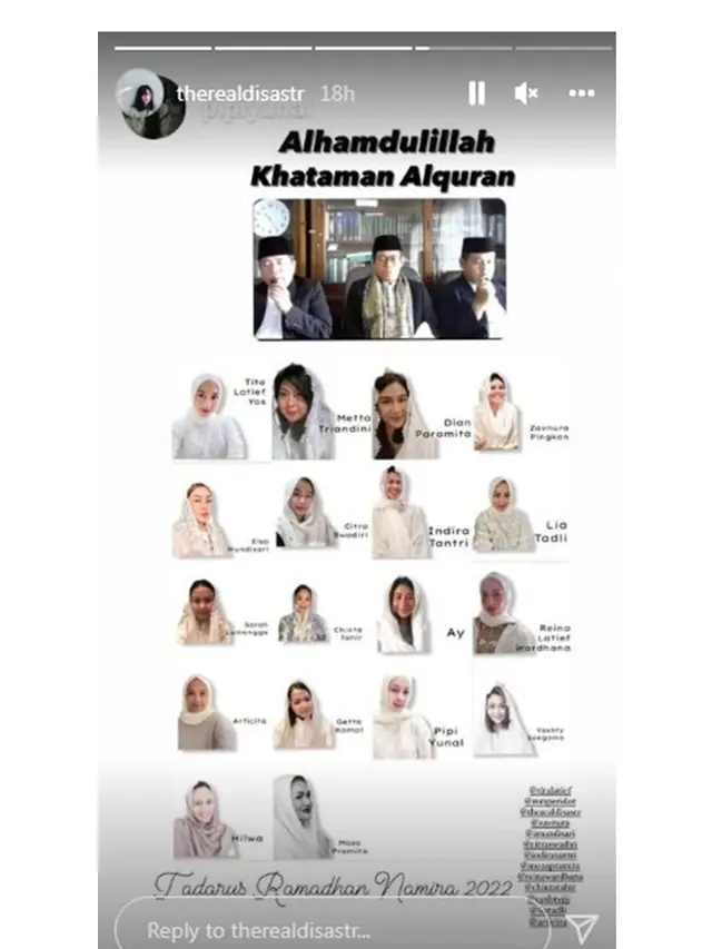 Tampil Berkerudung, Ini 5 Potret Dian Sastrowardoyo saat Khataman Al-Qur'an