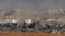 Imbas serangan Israel tersebut, Rumah Sakit Indonesia di Gaza utara berhenti beroperasi. (Jack GUEZ/AFP)