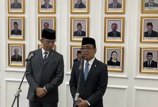 Serah Terima Jabatan Menko PMK dari Pratikno ke Sugiono (Zahraa Devana/Liputan6.com)