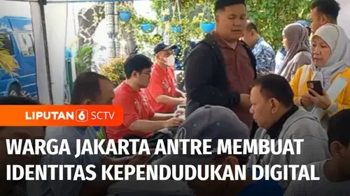 VIDEO: Penonaktifan NIK, Sejumlah Warga Jakarta Antre Membuat Identitas Kependudukan Digital