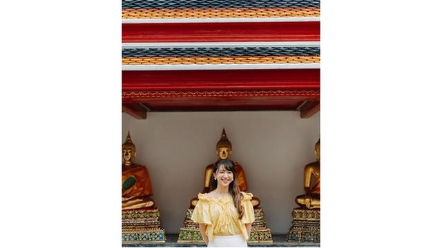 6 Gaya Liburan Shanju Eks JKT48 di Bangkok, Bikin Netizen Gagal Fokus