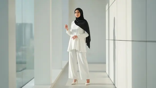 Inspirasi Warna Hijab yang Cocok untuk Baju Putih Tulang/Gemini AI