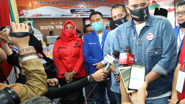 Bobby Nasution daftar Pilwalkot ke KPU Medan