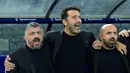 Di menit awal pertandingan, tim racikan Gennaro Gattuso tampil dominan, meski sempat kesulitan menembus rapatnya pertahanan Israel. (AP Photo/Luca Bruno)