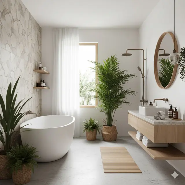 Inspirasi Kamar Mandi Konsep Alam