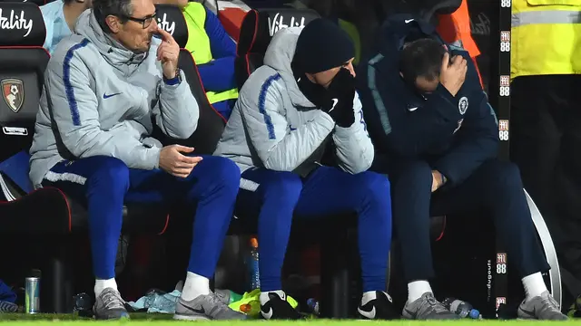 Ekspresi Maurizio Sarri Saat Chelsea Dibantai 4-0