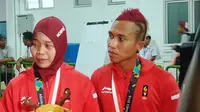 Aspar Jaelolo dengan gaya rambut unik di Asian Games 2018. (Bola.com/Riskha Prasetya)